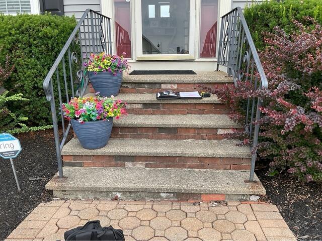 Sinking Stair Replacement in Methuen, MA - Before Photo