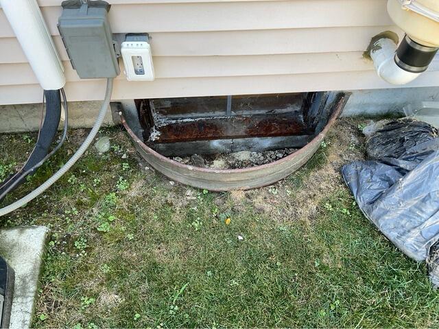 Basement Window and Well Replacement in Peabody, MA - Before Photo