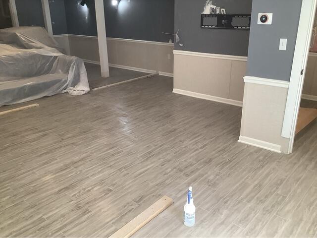 Flooded Finished Basement Repair in Newburyport, MA - After Photo