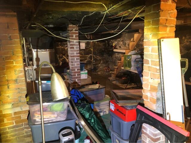 Wet Basement Solutions in Amesbury, MA - Before Photo