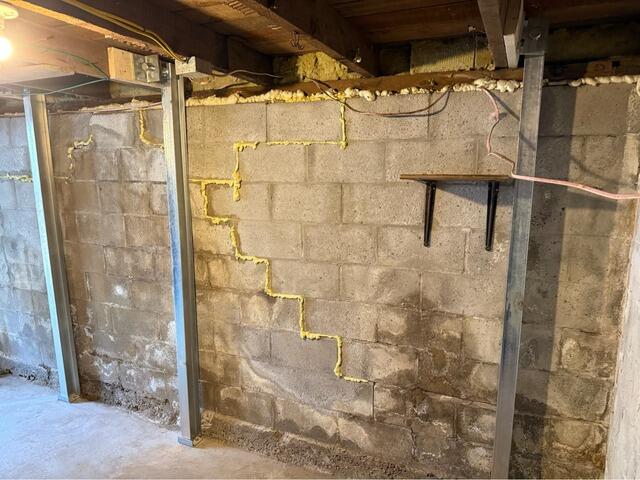 Foundation Wall Stabilization in Wenham, MA - After Photo