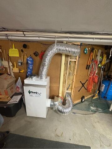 Finished Basement Dehumidifier with Venting in Winchester, MA - After Photo