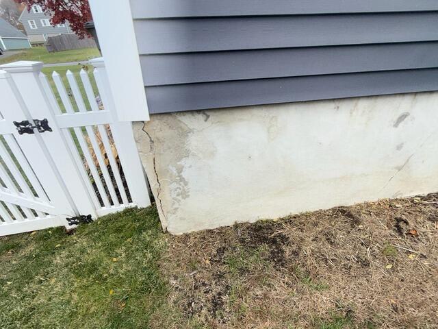 GeoLock® Wall Anchor Installation in North Andover, MA - Before Photo
