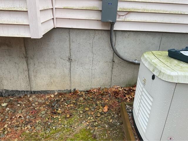 Push Pier Foundation Repair in Hudson, NH - Before Photo
