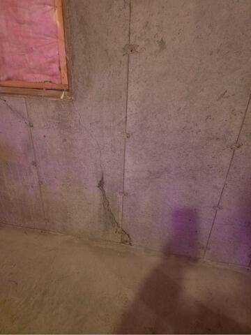 Professional Basement Crack Sealing in Epping, NH - Before Photo