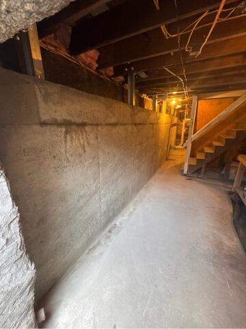 StableLock Foundation Wall Stabilization in Bolton, MA - After Photo