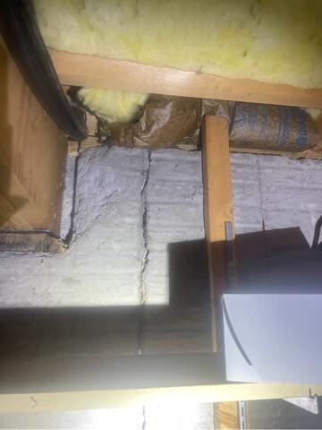 Basement Crack Solutions in New Boston, NH - Before Photo