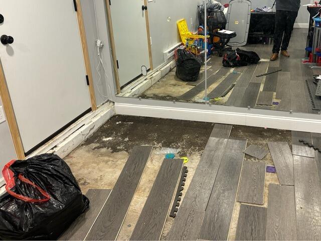Basement Flooring and Waterproofing in Chelsea, MA - Before Photo
