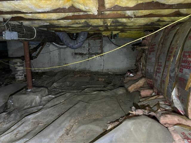 Crawl Space Air Quality Improvement in Winchester, MA - Before Photo