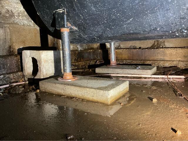 Water on Basement Floor Repair in Merrimack, NH - Before Photo