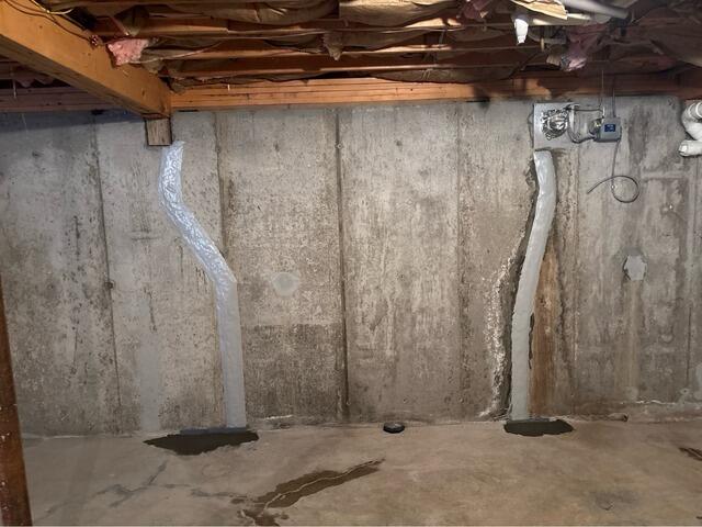 Basement Crack Repair for Home Sale in Brentwood, NH - After Photo