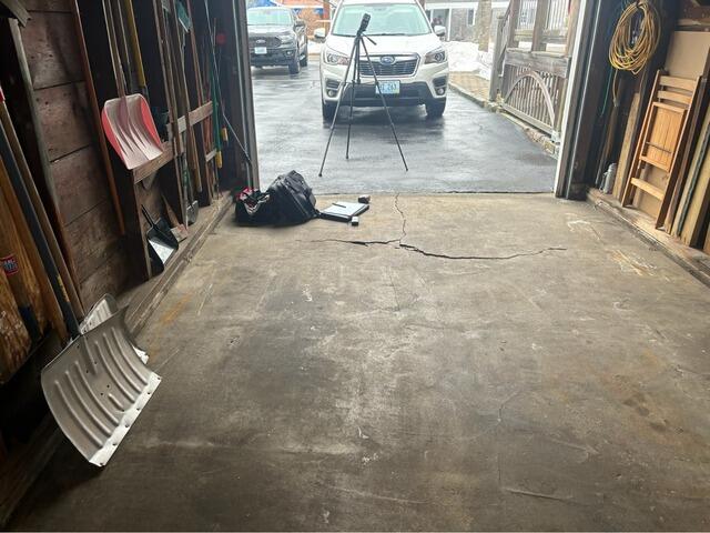 Concrete Leveling in Bristol, RI - Before Photo