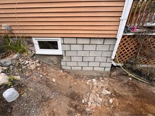 Foundation Wall Rebuild in Melrose, MA