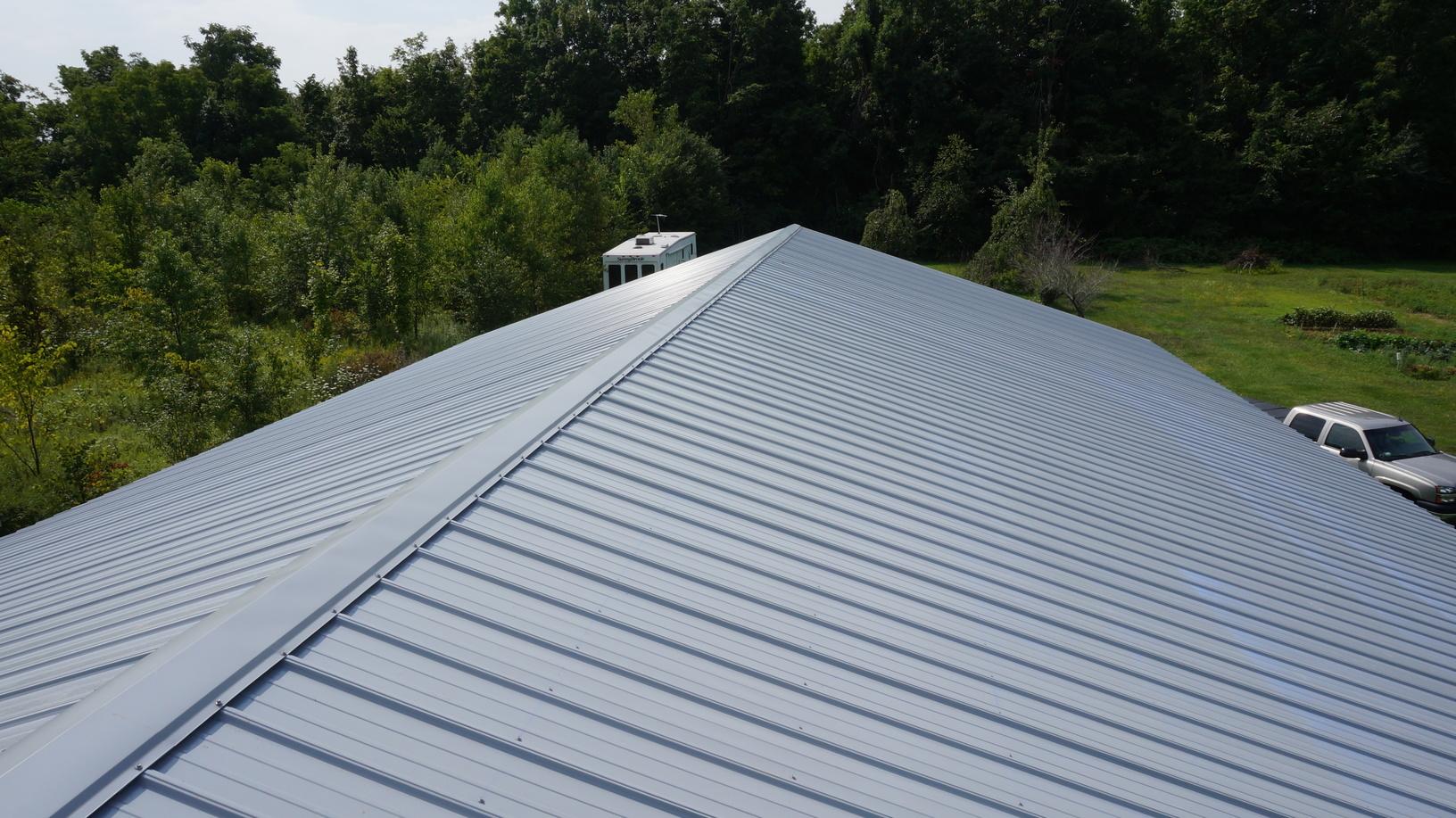 Precision Roofing Services Before & After Photo Set Metal Roofing