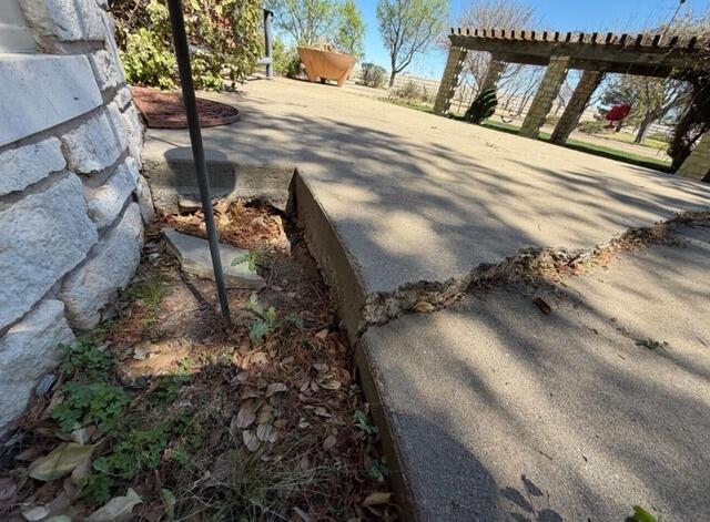 Patio Concrete Repair in Amarillo, TX - Before Photo