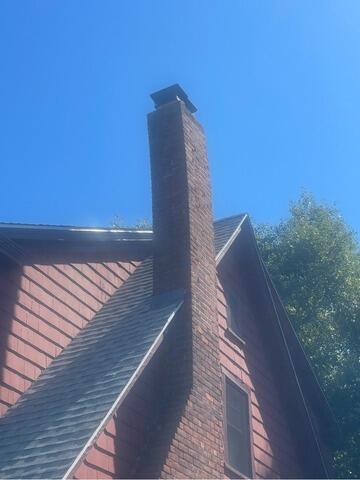 From Crooked to Straight: Chimney Restoration in East Haven, CT - Before Photo