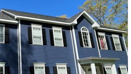 Stylish Black Gutter Shutter Adds Curb Appeal in North Branford, CT