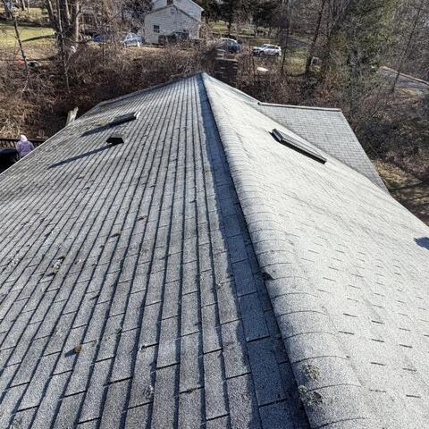 Roof Replacement in Shelton, CT. IKO Dynasty Summit Gray - Before Photo