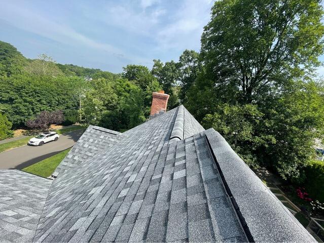 Roof Replacement with IKO Dynasty Summit Gray Shingles in Greenwich, CT - After Photo