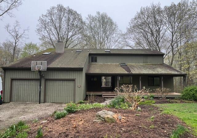 Roof Transformation, Full Replacement with Low Slope Metal Roofing Westport, CT - Before Photo
