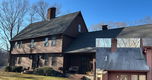 Oxford, CT Roof Replacement, IKO Dynasty Granite Black - Before Photo