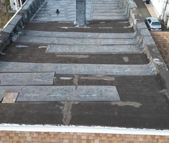 Flat Roof Replacement in Bridgeport, CT - Before Photo