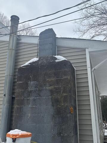 Chimney Masonry in Newtown, CT - Before Photo