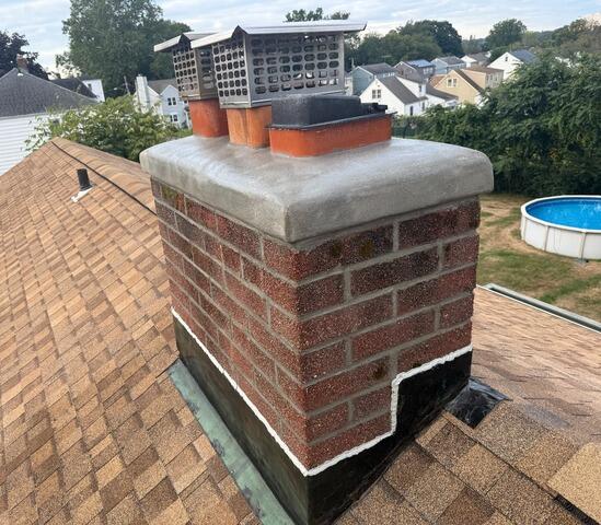 Leaking Chimney Repair in Bridgeport, CT - After Photo