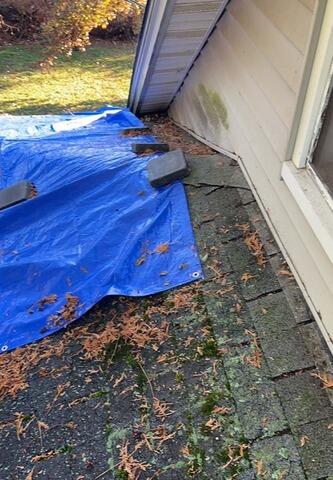 Watertown, CT. Roof Leak to Roof Repair - Before Photo