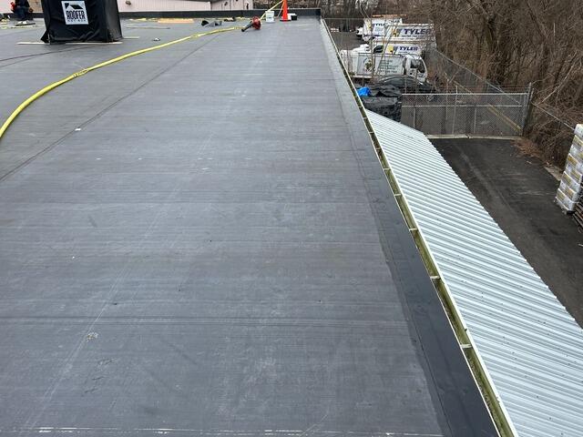 Flat Roof Installation with EPDM in Stratford CT - After Photo