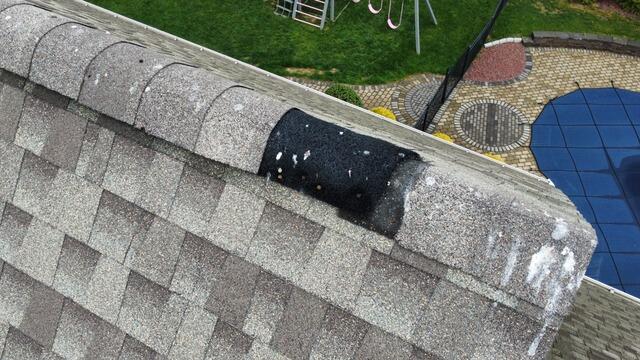 Missing Shingle Roof Repair. Cheshire, CT - Before Photo