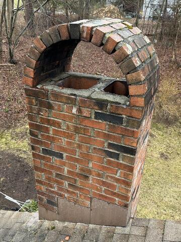 Chimney Masonry in Shelton, CT - Before Photo