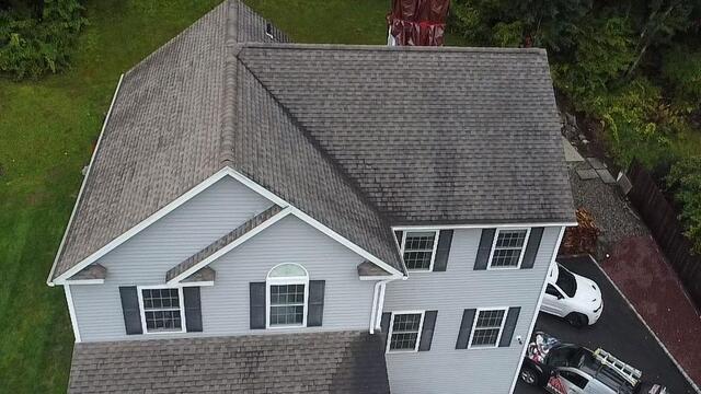Full Roof Replacement in Brookfield, CT - Before Photo