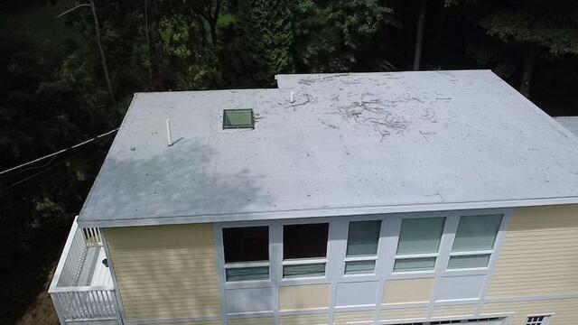 Flat Roof Replacement in Stamford, CT - Before Photo