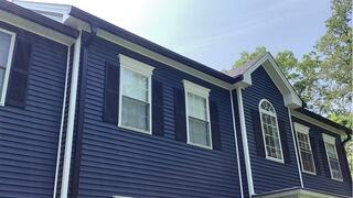 Stylish Black Gutter Shutter Adds Curb Appeal in North Branford, CT