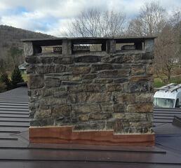 Chimney Repair and Copper Flashing in Kent, CT