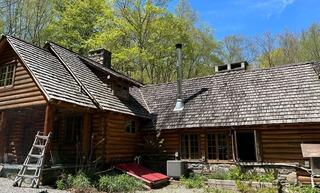 Cedar Shake to Metal Roof Replacement. Kent, CT