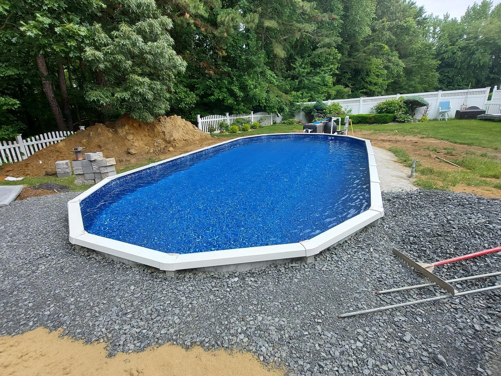 Y.E.S. Contractors Before & After Photo Set Old Bridge, NJ In Ground