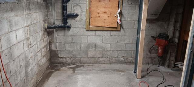 Waterproofing a Basement in Hyde Park, NY - Before Photo