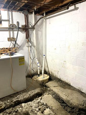 Combating Water Intrusion with a TripleSafe Sump Pump in Chester, NY - Before Photo