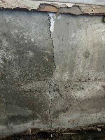 Repairing a Wall Crack in Poughkeepsie, NY - Before Photo