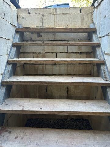 Replacing an Old Cellar Door & Stairs in Kerhonkson, NY - Before Photo