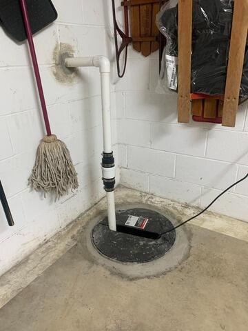 Replacing an Unreliable Sump Pump in Newburgh, NY - Before Photo