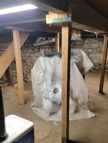 Stabilizing a Basement in Kingston, NY - Before Photo