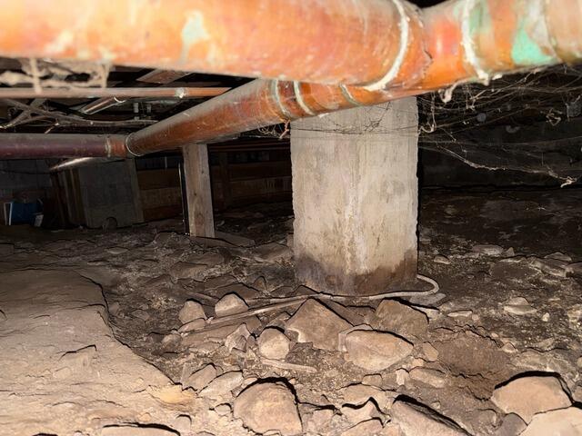 Uplifting a Sagging Crawl Space in Highland, NY - Before Photo