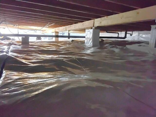 Sealing Off a Damp, Dirt Crawl Space in Bloomingburg, NY - After Photo