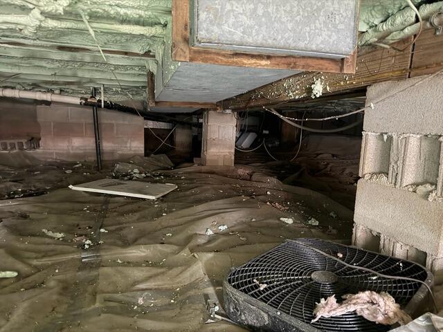 Creating a Dry and Healthy Crawl Space in Olivebridge, NY - Before Photo