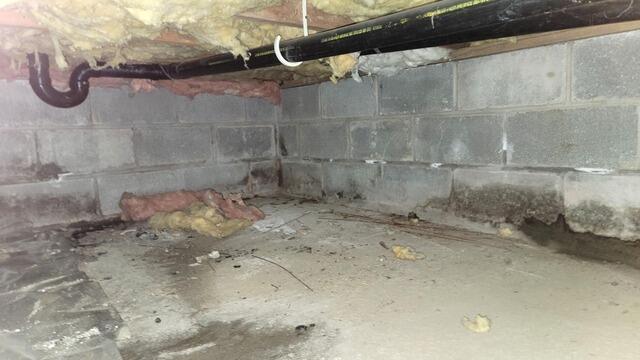 Insulating and Waterproofing a Crawl Space in Cornwall On Hudson, NY - Before Photo