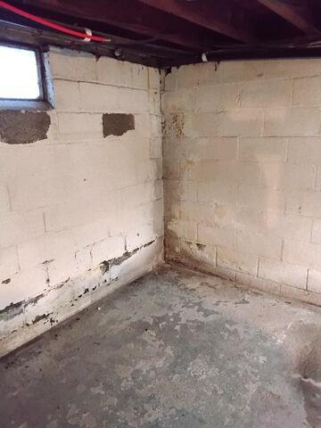 Waterproofing a Wet Basement in New Windsor, NY - Before Photo