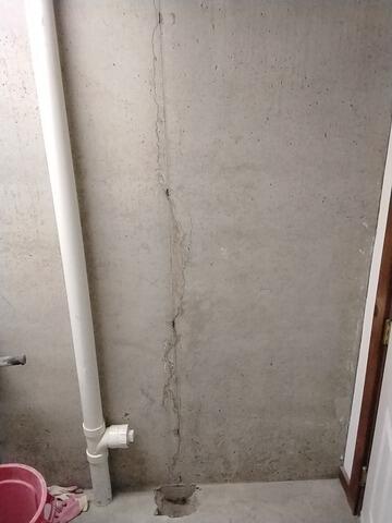 Fixing a Crack in a Foundation Wall in Glen Spey, NY - Before Photo